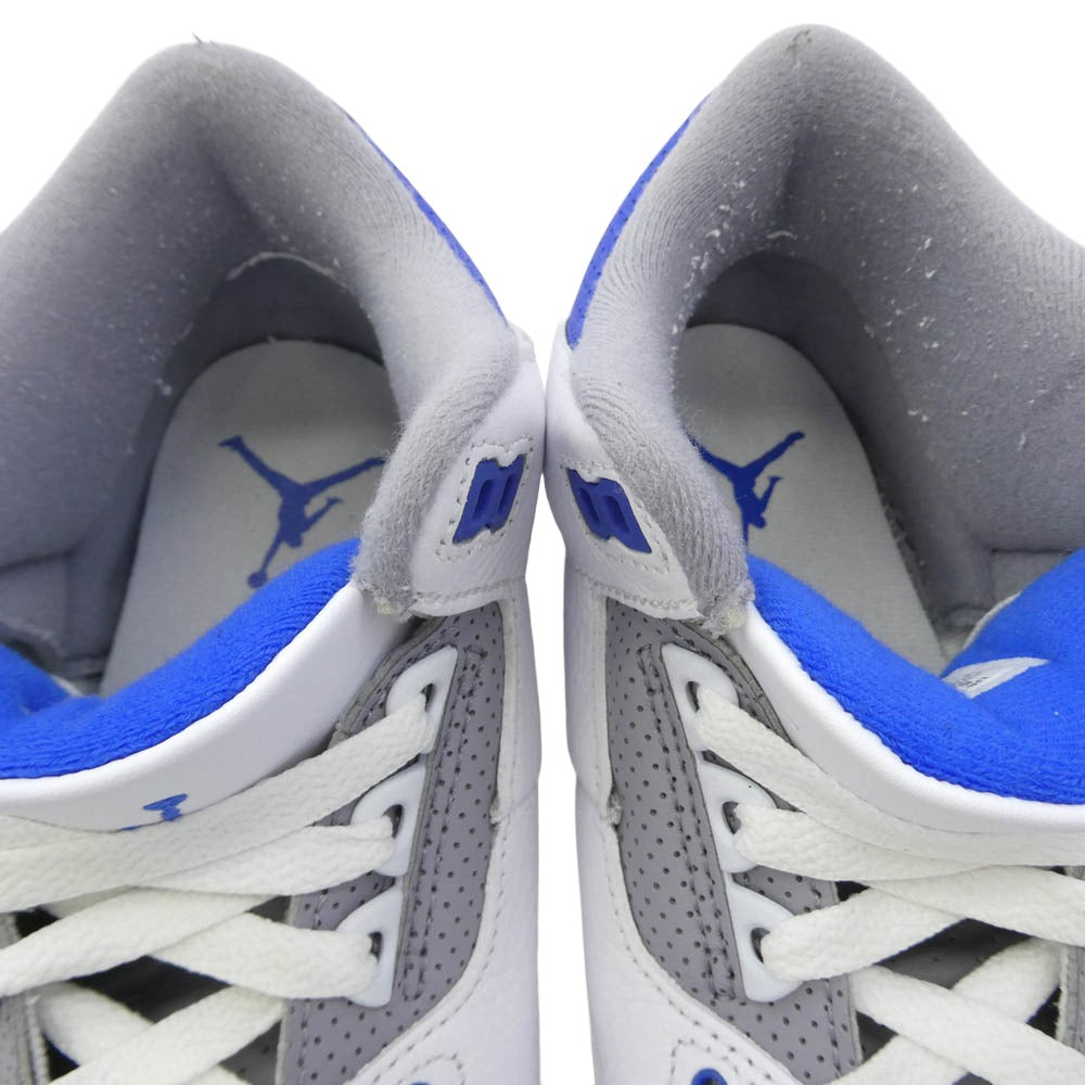 NIKE ナイキ CT8532-145 Air Jordan 3 Racer Blue エアジョーダン3 レーサー ブルー ローカット スニーカー オフホワイト系 26cm【中古】