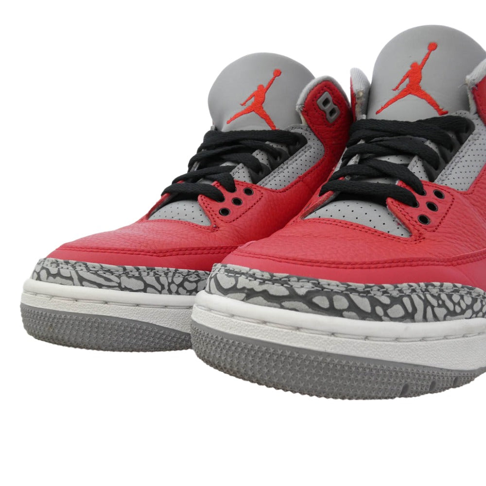 NIKE ナイキ CK5692-600 Air Jordan 3 Retro SE Unite Fire Red エアジョーダン3 レトロ SE ユナイトファイヤーレッド ローカット スニーカー レッド系 26cm【中古】