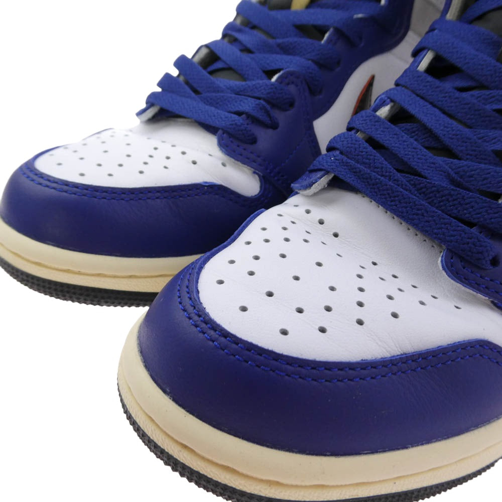 NIKE ナイキ DZ5485-100 Air Jordan 1 High OG Rare Air Deep Royal Blue エアジョーダン1 ハイ OG レアエア ディープ ロイヤルブルー ハイカット スニーカー ネイビー系 ホワイト系 26cm【極上美品】【中古】