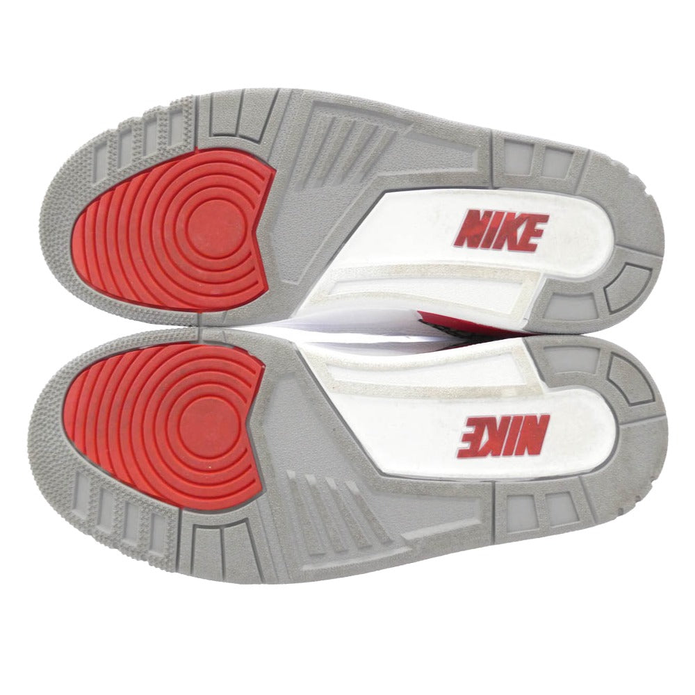 NIKE ナイキ DN3707-160 Air Jordan 3 Retro OG Fire Red 2022 エアジョーダン3 レトロ OG ファイヤーレッド ローカット スニーカー ホワイト系 26cm【中古】