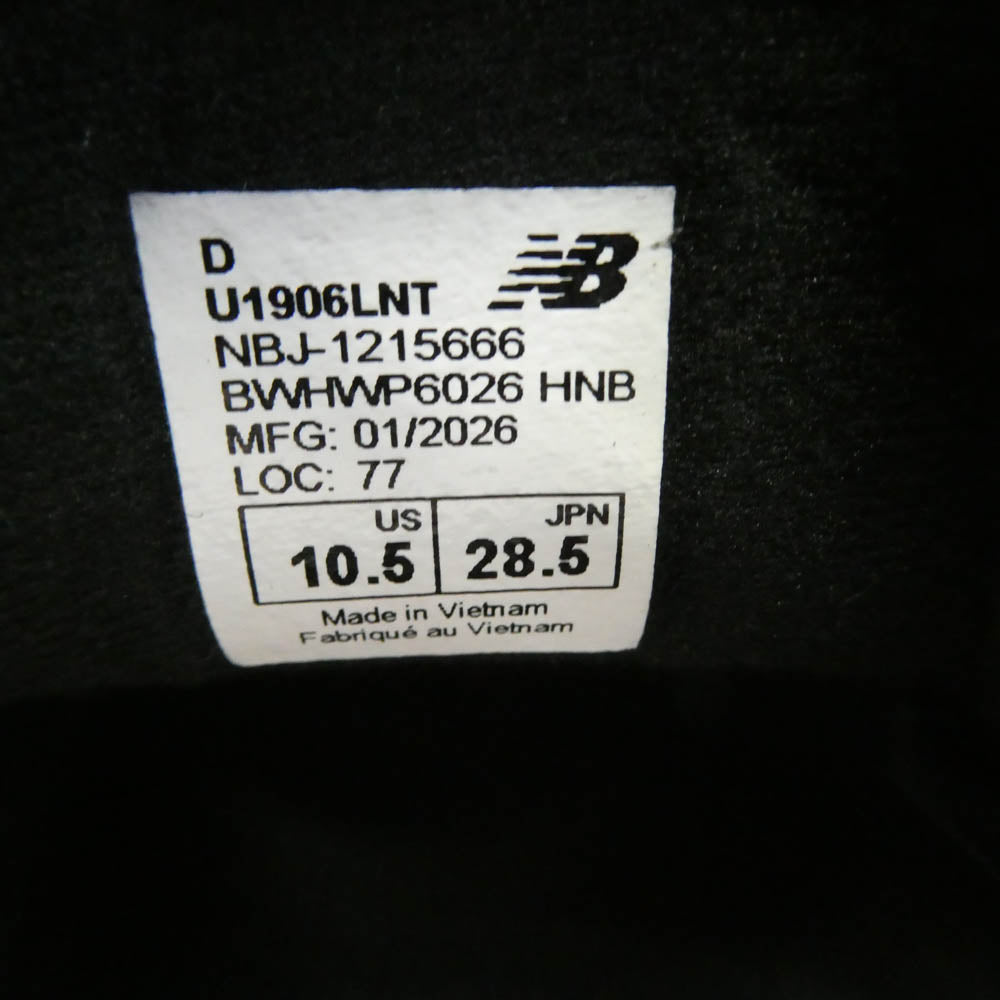 NEW BALANCE ニューバランス U1906LNT 1906L Black Suede ブラック スウェード ローファー スニーカー ブラック系 28.5cm【極上美品】【中古】