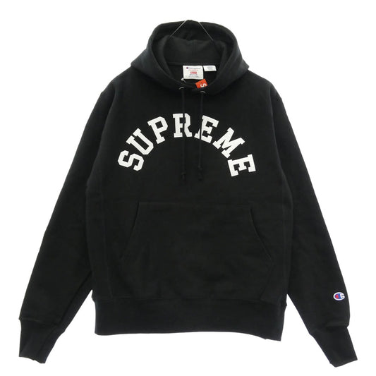 Supreme シュプリーム 25SS x Champion Hooded Sweatshirt チャンピオン フーデッド スウェット フーディー パーカー ブラック系 M【新古品】【未使用】【中古】