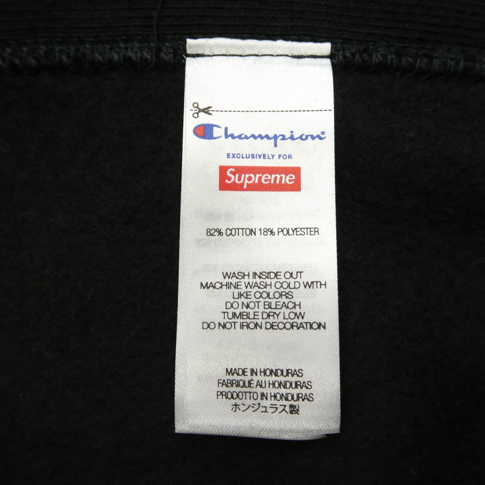 Supreme シュプリーム Champion チャンピオン 25SS x Champion Hooded Sweatshirt チャンピオン フーデッド スウェット フーディー パーカー ブラック系 M【新古品】【未使用】【中古】