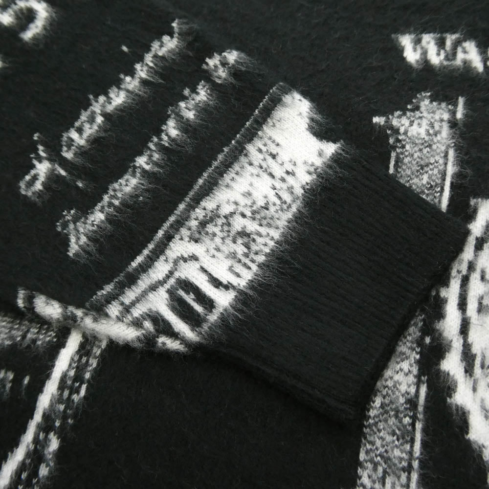 Supreme シュプリーム 25SS MONEY SWEATER マネーセーター 総柄 クルーネック ニット セーター ホワイト系 ブラック系 L【新古品】【未使用】【中古】