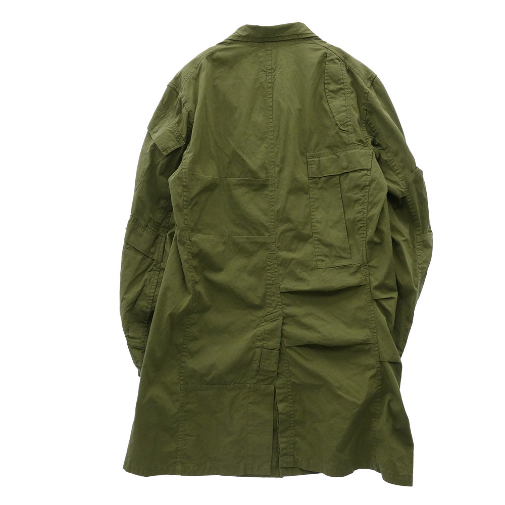 JUNYA WATANABE COMME des GARCONS MAN ジュンヤワタナベコムデギャルソンマン 25AW WP-C901 ×Needles ニードルス 綿ナイロンオックス Wネーム COAT ミリタリー コート カーキ系 L【新古品】【未使用】【中古】