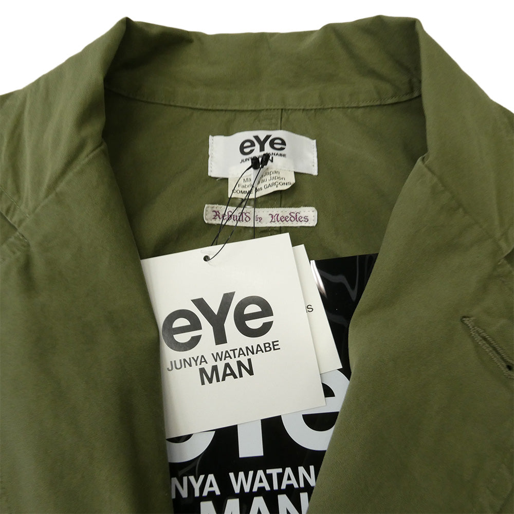 JUNYA WATANABE COMME des GARCONS MAN ジュンヤワタナベコムデギャルソンマン 25AW WP-C901 ×Needles ニードルス 綿ナイロンオックス Wネーム COAT ミリタリー コート カーキ系 L【新古品】【未使用】【中古】