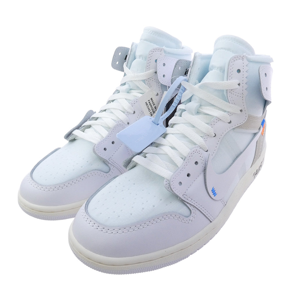 NIKE ナイキ AA3834-100 【フェイクバスターズ鑑定済】Virgil Abloh Archive V.A.A. Air Jordan 1 Retro High OG Alaska ヴァージルアブロー エアジョーダン1 レトロ ハイ OG アラスカ ハイカット スニーカー ホワイト系 ライトブルー系 28cm【新古品】【未使用】【中古】