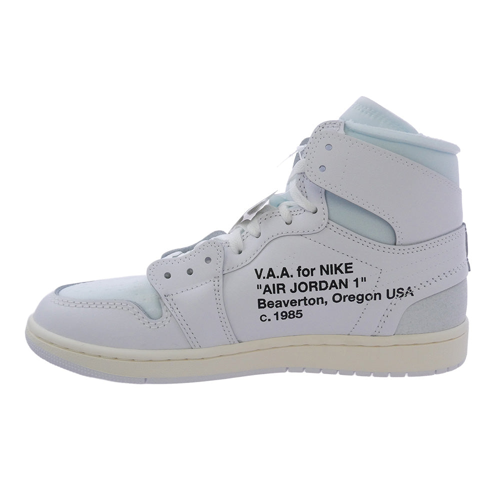 NIKE ナイキ AA3834-100 【フェイクバスターズ鑑定済】Virgil Abloh Archive V.A.A. Air Jordan 1 Retro High OG Alaska ヴァージルアブロー エアジョーダン1 レトロ ハイ OG アラスカ ハイカット スニーカー ホワイト系 ライトブルー系 28cm【新古品】【未使用】【中古】