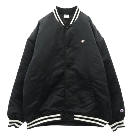 Champion チャンピオン C8-Y611 ナイロン スタジャン バーシティ ジャケット XL ブラック系 X LARGE【中古】