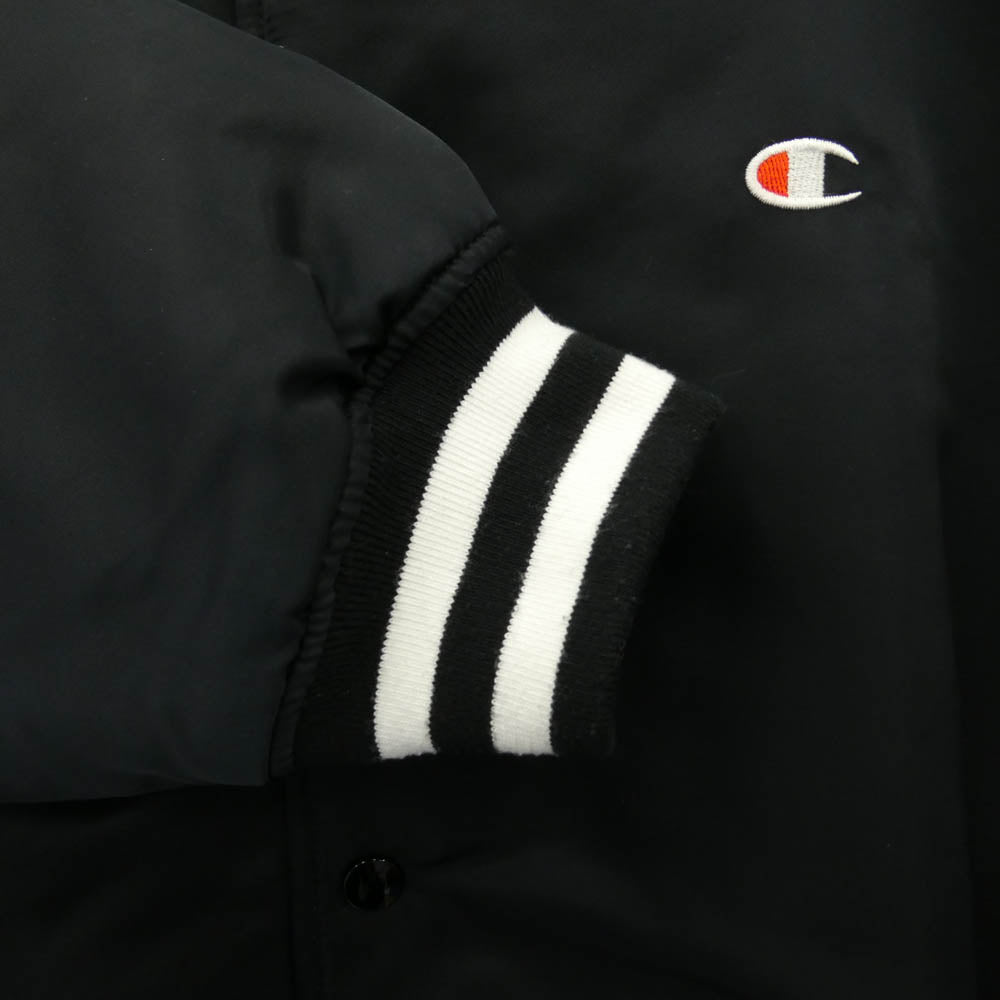 Champion チャンピオン C8-Y611 ナイロン スタジャン バーシティ ジャケット XL ブラック系 X LARGE【中古】