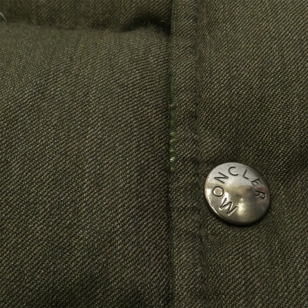 MONCLER モンクレール 120914190905 HEM GIUBBOTTO 袖ロゴワッペン 2way ダウン ベスト ジャケット カーキ系 2【中古】