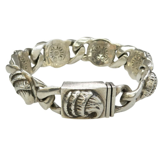 CHROME HEARTS クロムハーツ（原本無） CROW クロウリンク ブレスレット 6LINK シルバー系【中古】