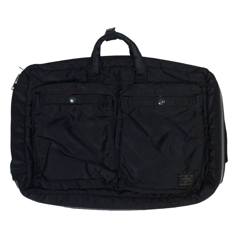 PORTER ポーター TANKER タンカー 3WAY ブリーフケース トート リュック バックパック ビジネスバッグ ブラック系【中古】