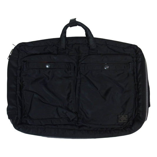 PORTER ポーター TANKER タンカー 3WAY ブリーフケース トート リュック バックパック ビジネスバッグ ブラック系【中古】