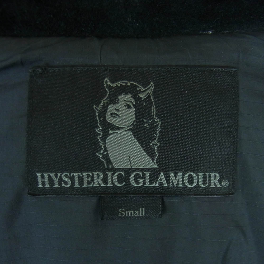HYSTERIC GLAMOUR ヒステリックグラマー 4AB-1991 スエード ヨーク切替 ダウン ジャケット ブラック系 ダークネイビー系 S【中古】