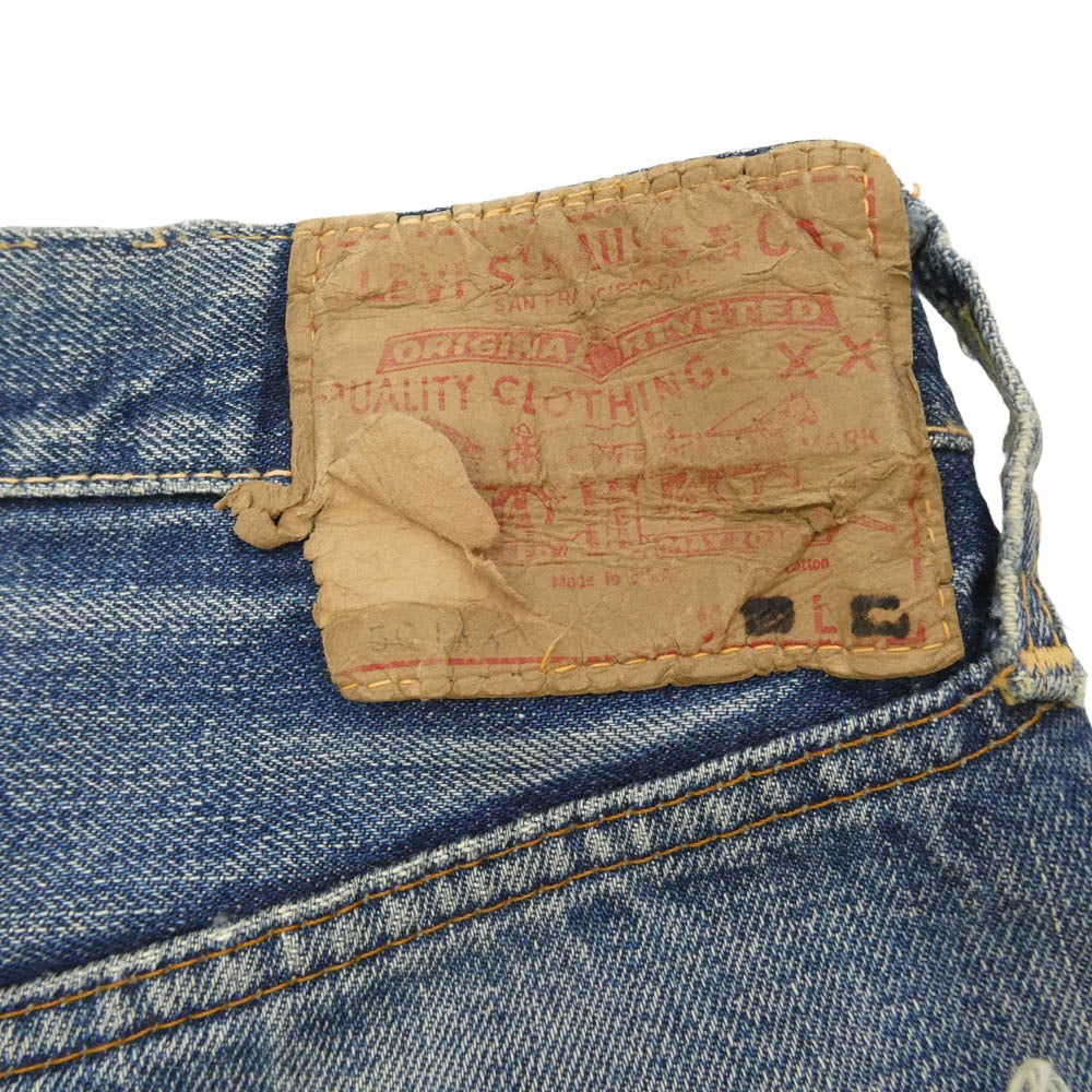 Levi's リーバイス 60s 501 BIG E 移行期 Vステッチ 足長R 不均等V デニム パンツ インディゴブルー系【中古】