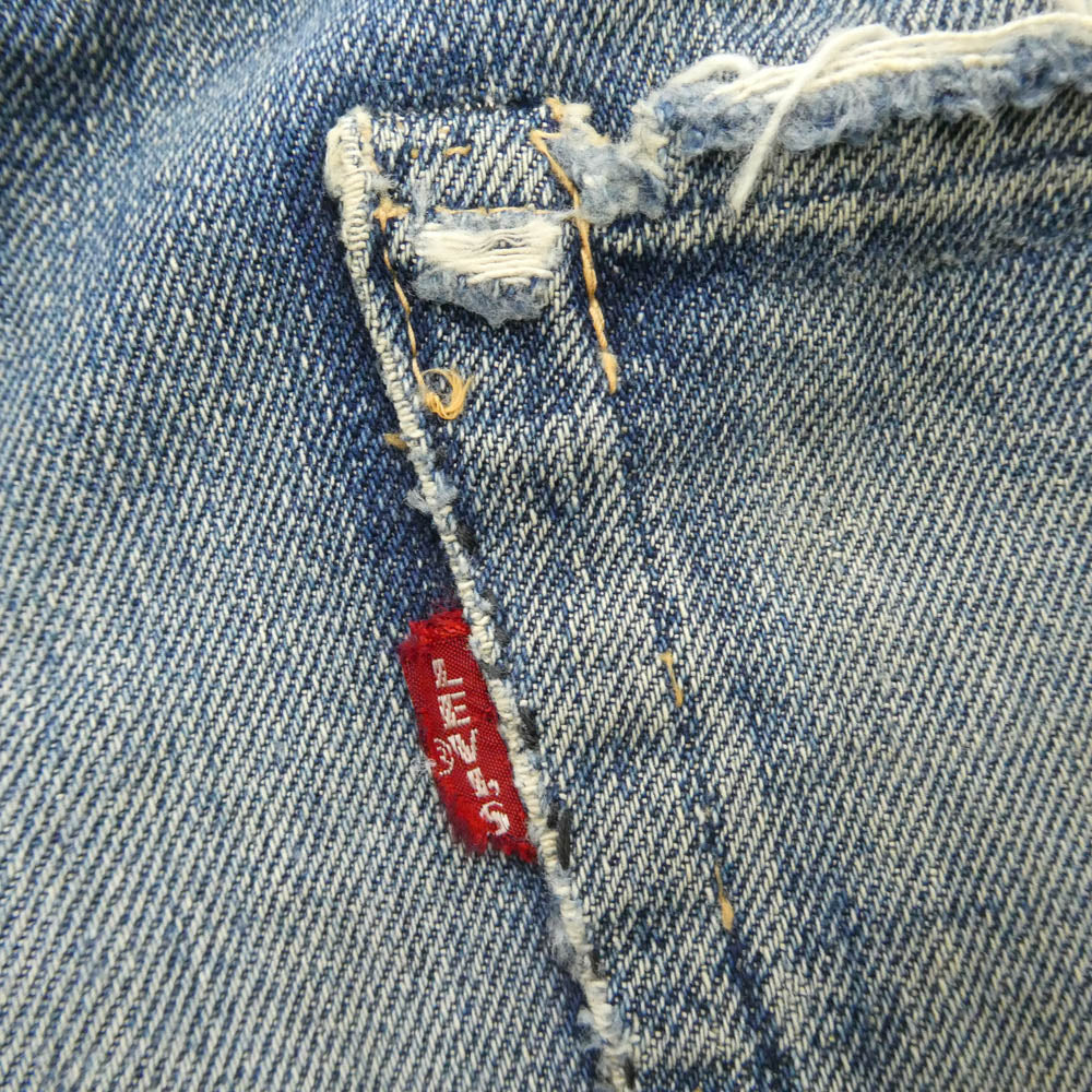 Levi's リーバイス 60s 501 BIG E 移行期 Vステッチ 足長R 不均等V デニム パンツ インディゴブルー系【中古】