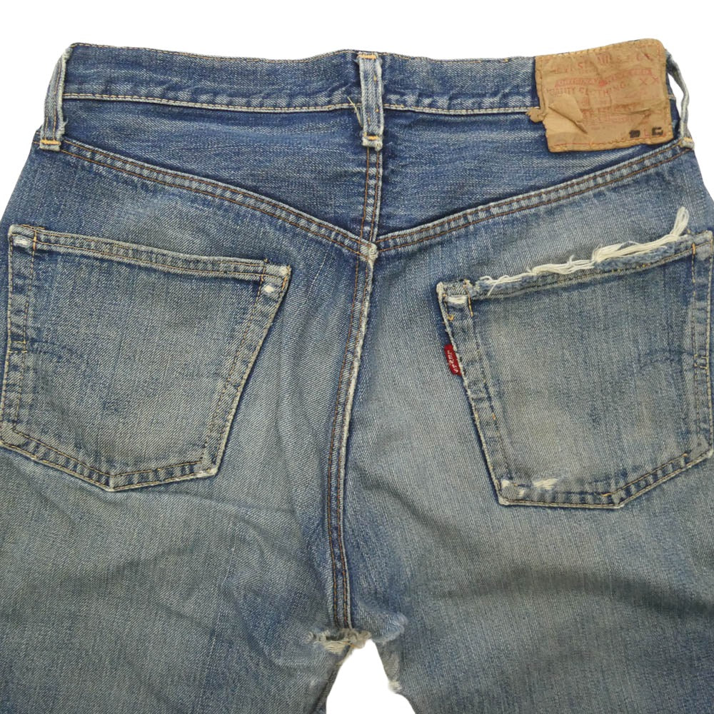 Levi's リーバイス 60s 501 BIG E 移行期 Vステッチ 足長R 不均等V デニム パンツ インディゴブルー系【中古】