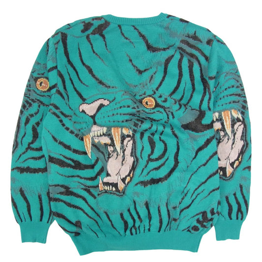 WACKO MARIA ワコマリア × TIM LEHI ティムリーハイ KNIT JACQUARD CARDIGAN ニット ジャカード 」カーディガン ブルー系 M【中古】
