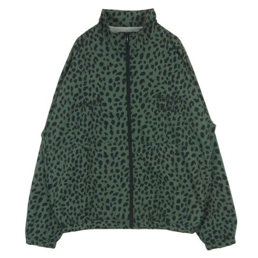 WACKO MARIA ワコマリア Gramicci グラミチ 23SS GRAMICCI-WM-TJ01 GRAMICCI グラミチ LEOPARD TRACK JACKET レオパード トラック ジャケット ブラック系 グレイッシュグリーン系 L【中古】