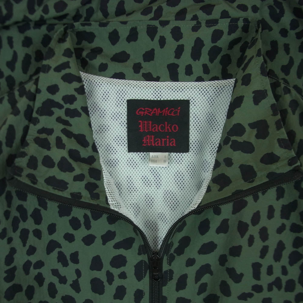WACKO MARIA ワコマリア Gramicci グラミチ 23SS GRAMICCI-WM-TJ01 GRAMICCI グラミチ LEOPARD TRACK JACKET レオパード トラック ジャケット ブラック系 グレイッシュグリーン系 L【中古】