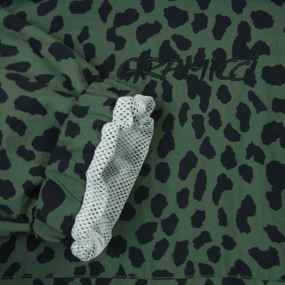 WACKO MARIA ワコマリア Gramicci グラミチ 23SS GRAMICCI-WM-TJ01 GRAMICCI グラミチ LEOPARD TRACK JACKET レオパード トラック ジャケット ブラック系 グレイッシュグリーン系 L【中古】