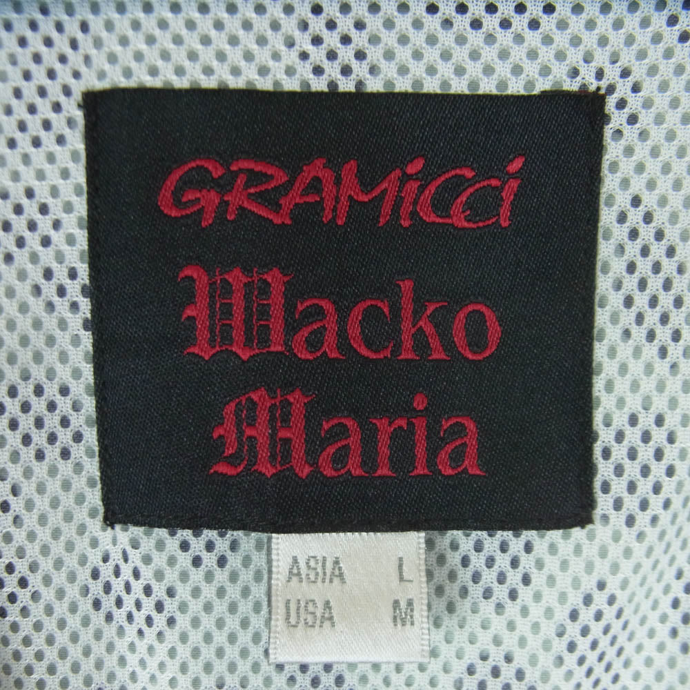 WACKO MARIA ワコマリア Gramicci グラミチ 23SS GRAMICCI-WM-TJ01 GRAMICCI グラミチ LEOPARD TRACK JACKET レオパード トラック ジャケット ブラック系 グレイッシュグリーン系 L【中古】