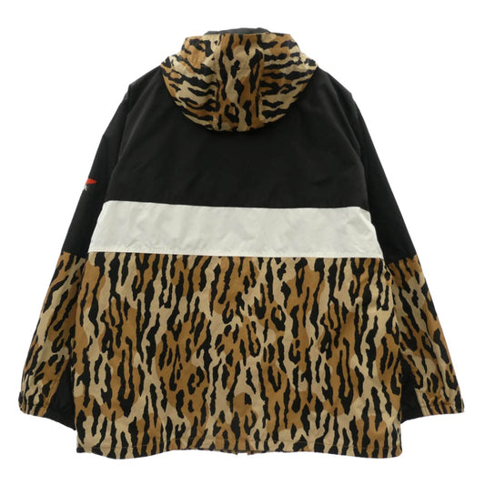 WACKO MARIA ワコマリア 21AW 21FW-WMO-NA08 × NANGA ナンガ LEOPARD MOUNTAIN PARKA レオパード マウンテンパーカー ジャケット ブラック系 ブラウン系 L【美品】【中古】