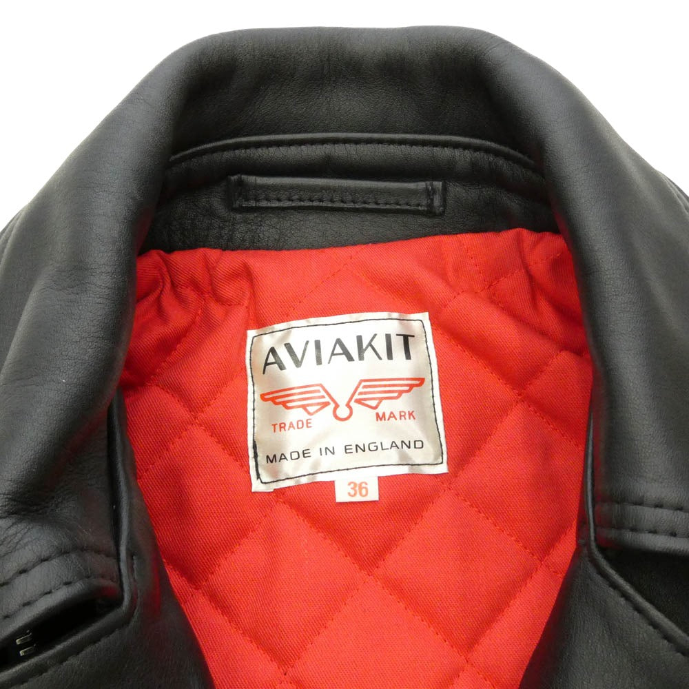Lewis Leathers ルイスレザー 441T CYCLONE TIGHT FIT サイクロン タイトフィット レザー ダブルライダース ジャケット ブラック系 レッド系 36【美品】【中古】