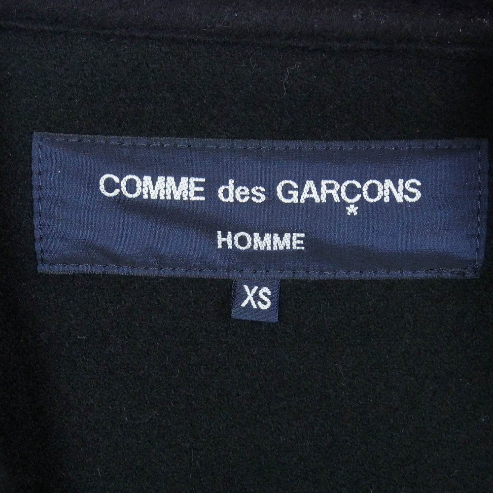 COMME des GARCONS HOMME コムデギャルソンオム 21AW HH-J027 メルトン ウール ジャケット ブルゾン ブラック系 XS【中古】