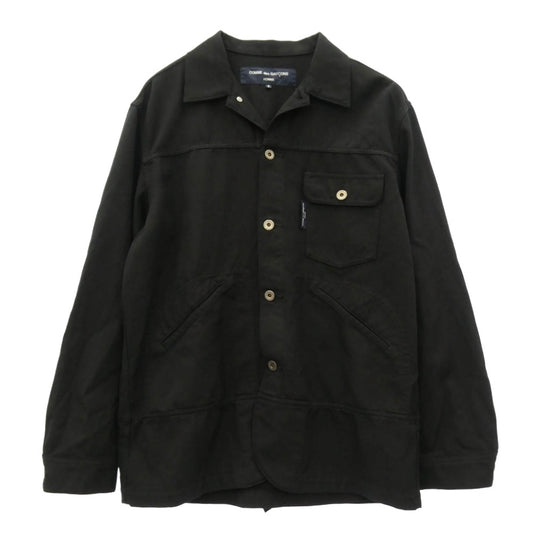 COMME des GARCONS HOMME コムデギャルソンオム HG-J002 AD2020 製品染め ウール ジャケット ブラック系 S【中古】