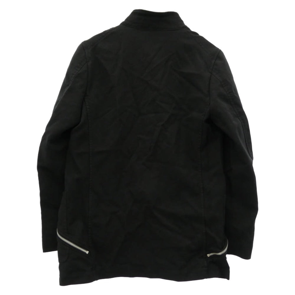 COMME des GARCONS コムデギャルソン FQ-J510 SHIRT シャツ エステル縮絨 ポリ縮 ジップ テーラード ジャケット ブラック系 S【中古】 COMME des GARCONS コムデギャルソン FQ-J510 SHIRT シャツ エステル縮
