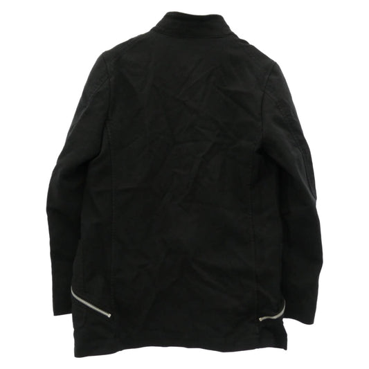 COMME des GARCONS コムデギャルソン FQ-J510 SHIRT シャツ エステル縮絨 ポリ縮 ジップ テーラード ジャケット ブラック系 S【中古】