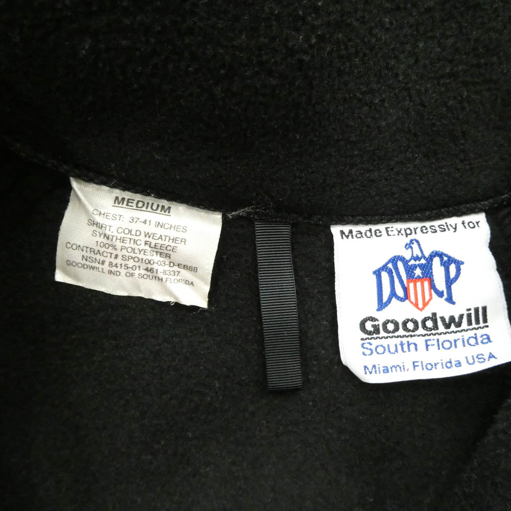 米軍 実物 ECWCS GEN2 POLARTEC goodwill フリースジャケット ブラック系 M【中古】