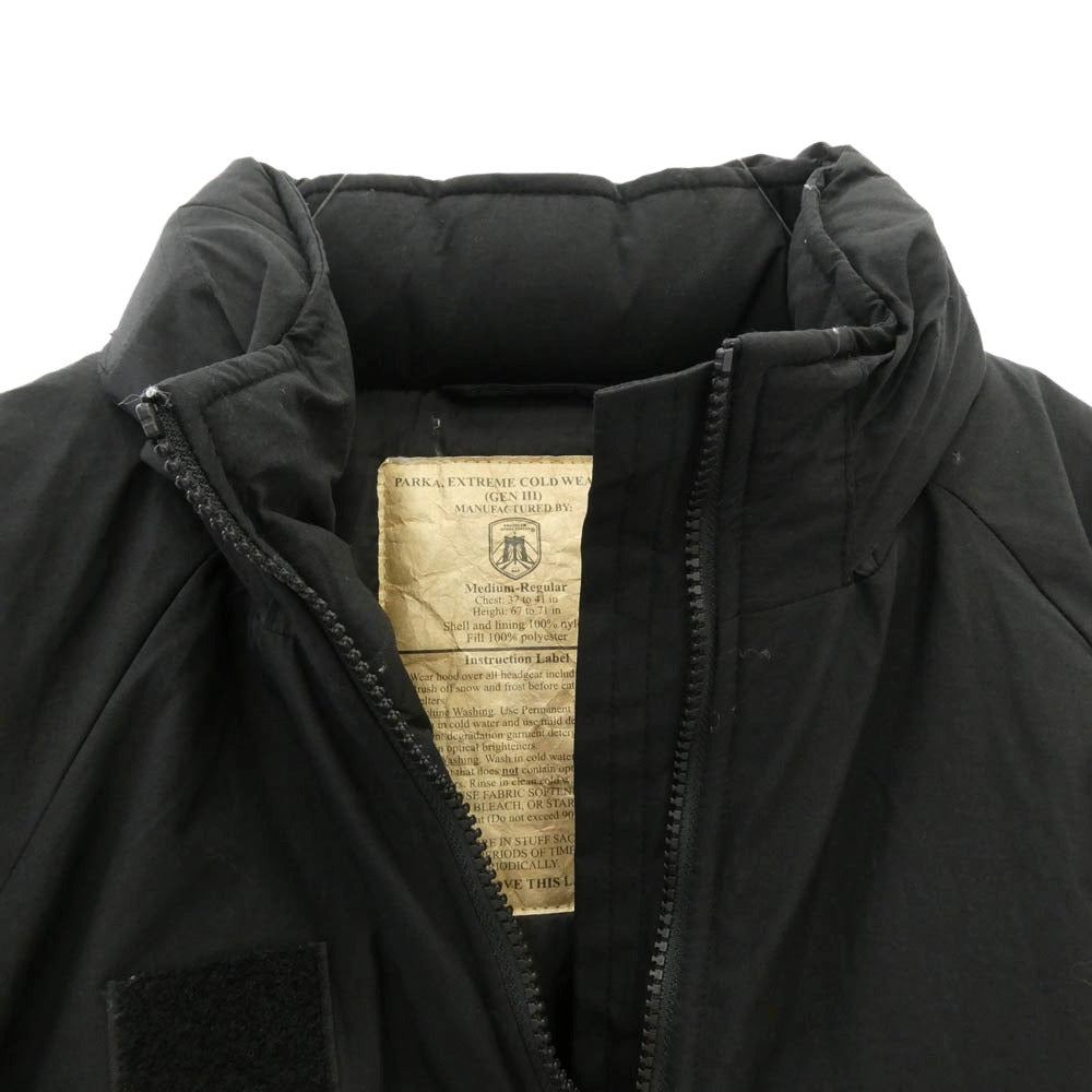 ブルックリンアームドフォース U.S.TYPE ECWCS GEN3 LEVEL7 PARKA 民間用 エクワックス レベル7 プリマロフト ジャケット ブラック ブラック系 M【中古】