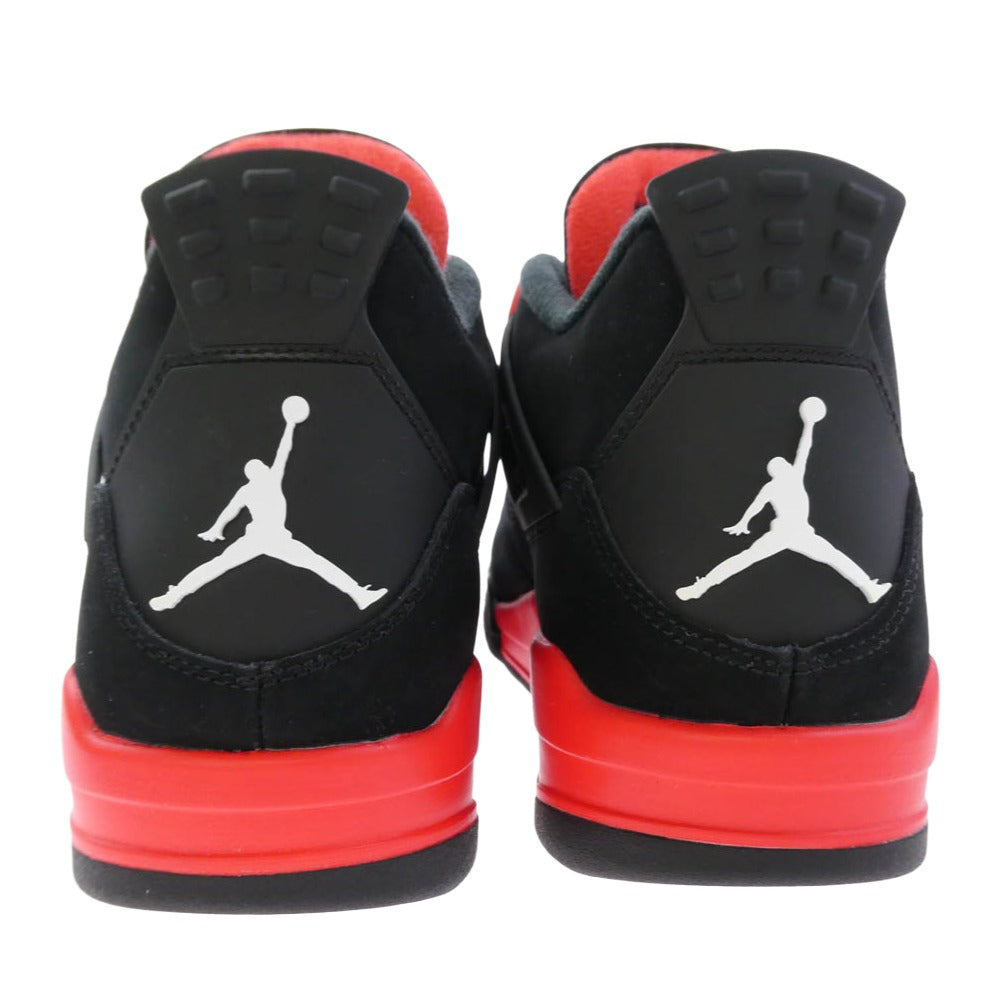NIKE ナイキ 22AW CT8527-016 Air Jordan 4 Red Thunder Crimson 【フェイクバスターズ鑑定済】エアジョーダン4 レッド サンダー クリムゾン スニーカー ブラック系 レッド系 27.5cm【極上美品】【中古】