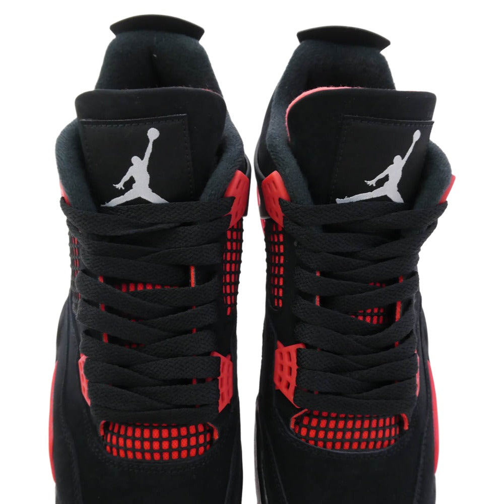 NIKE ナイキ 22AW CT8527-016 Air Jordan 4 Red Thunder Crimson 【フェイクバスターズ鑑定済】エアジョーダン4 レッド サンダー クリムゾン スニーカー ブラック系 レッド系 27.5cm【極上美品】【中古】