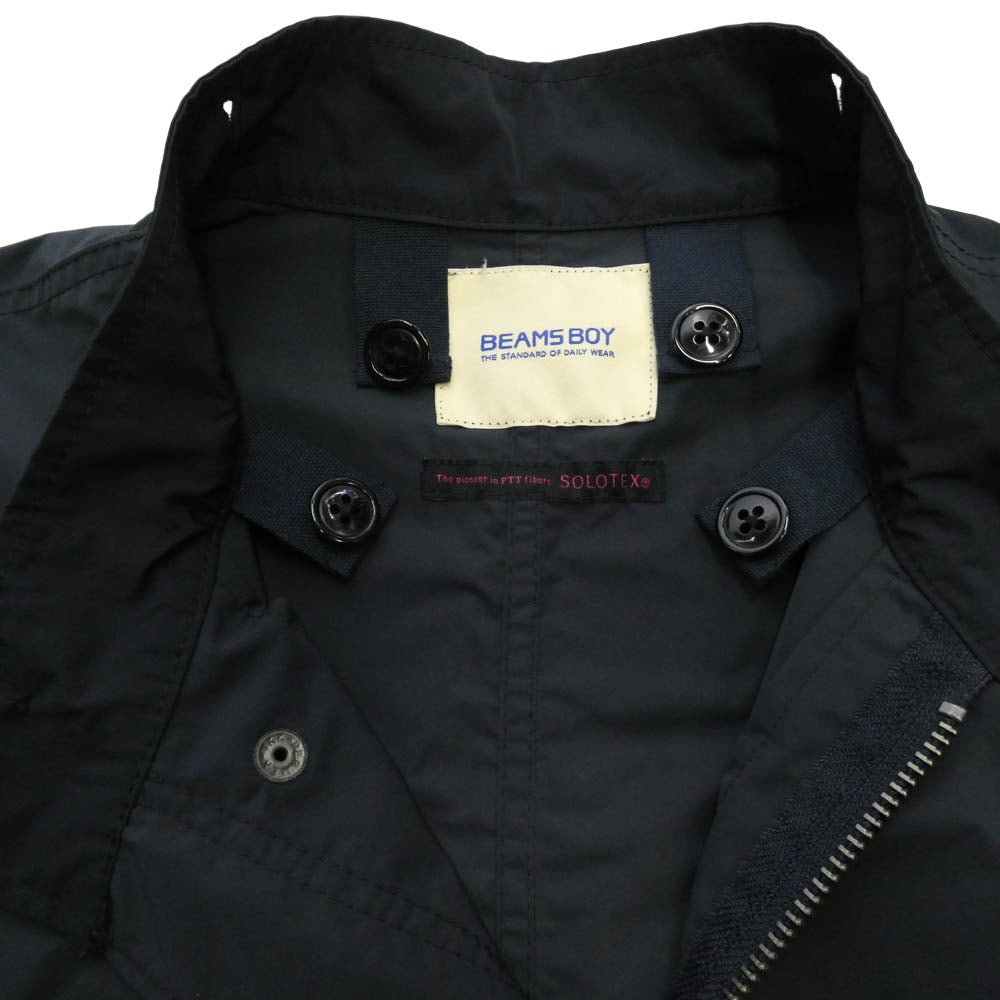 BEAMS BOY ビームスボーイ 13-19-0094-120 ソロテックス M-65 フィッシュテールパーカー モッズコート ブラック系 1【美品】【中古】