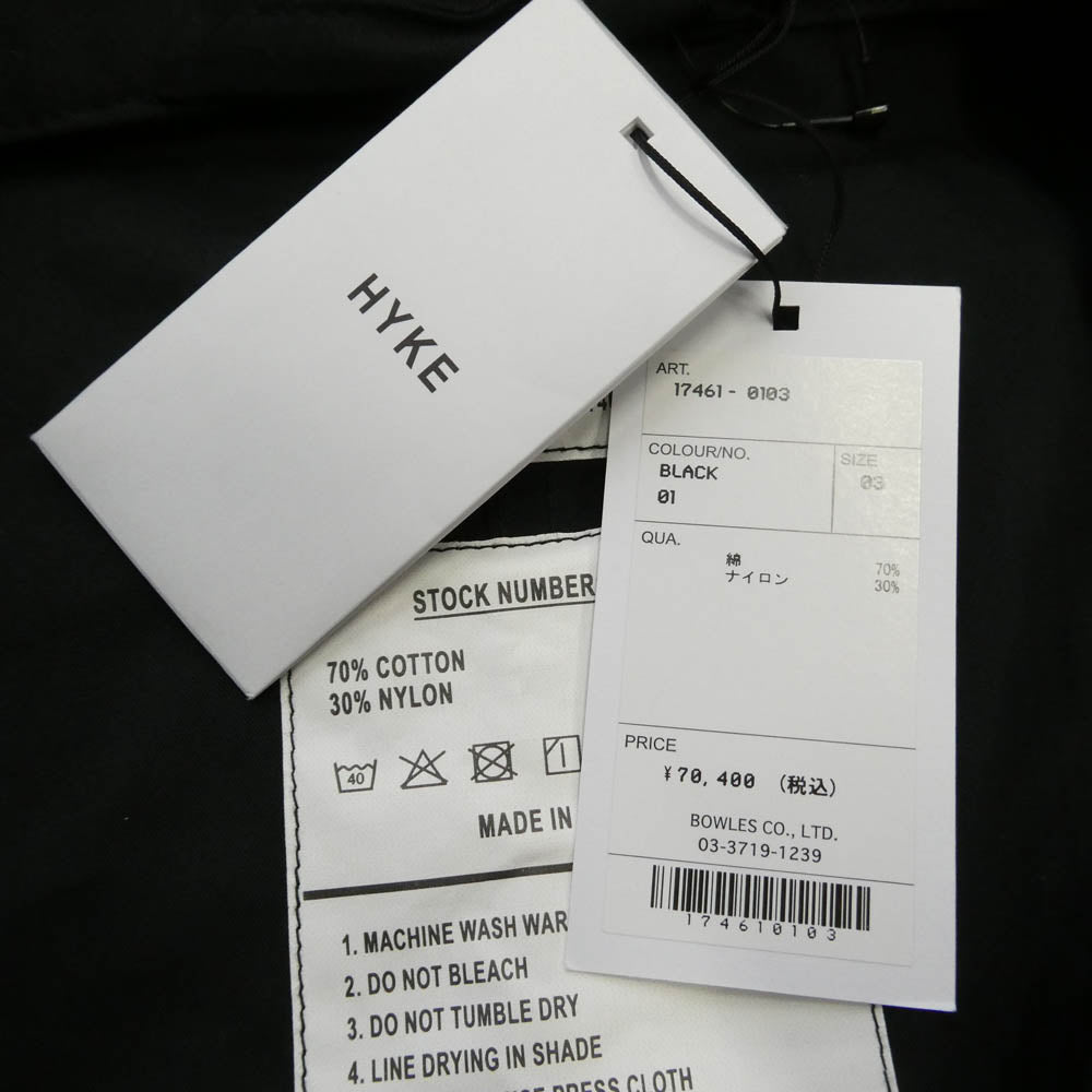 HYKE ハイク 17461-0103 N/C TYPE M-65 FIELD COAT コットンナイロンオックスフォード モッズコート ブラック系 3【美品】【中古】