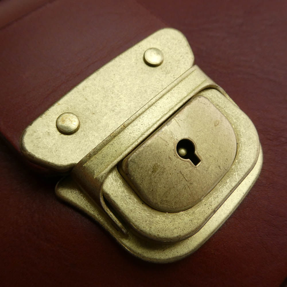 HERZ ヘルツ CW-7 スターレ ソフトレザー 2WAY 口枠 ミニ ショルダー バッグ ブラウン系【美品】【中古】