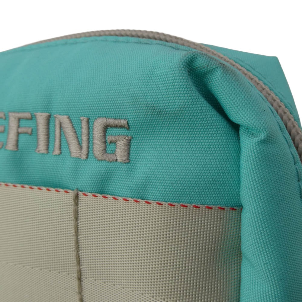 BRIEFING ブリーフィング ロゴ 刺繡 ポーチ ライトブルー系【中古】