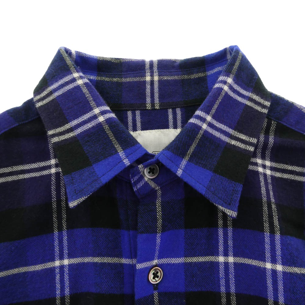 uniform experiment ユニフォームエクスペリメント UE-222006 フランネル チェック シャツ ブルー系 ブラック系 ホワイト系 1(S)【中古】