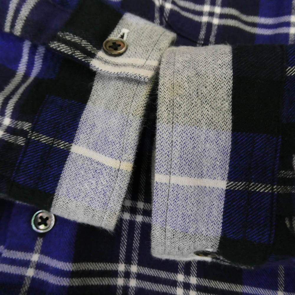uniform experiment ユニフォームエクスペリメント UE-222006 フランネル チェック シャツ ブルー系 ブラック系 ホワイト系 1(S)【中古】