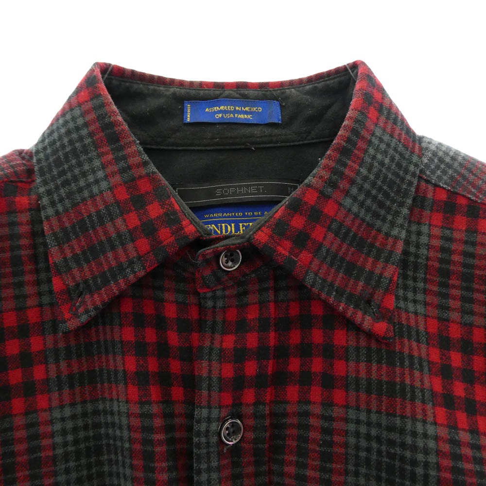 SOPHNET. ソフネット POPH-112040 × PENDLETON ペンドルトン ウール チェック シャツ マルチカラー系 M【中古】