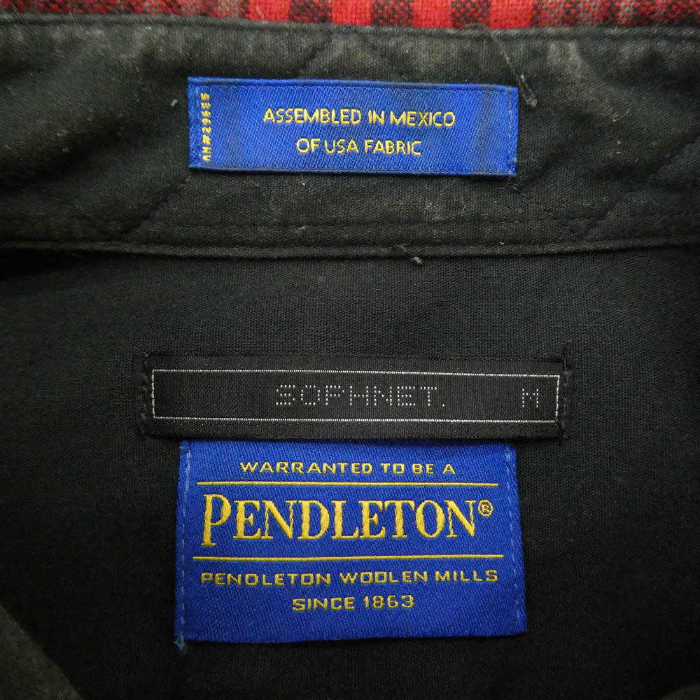SOPHNET. ソフネット POPH-112040 × PENDLETON ペンドルトン ウール チェック シャツ マルチカラー系 M【中古】