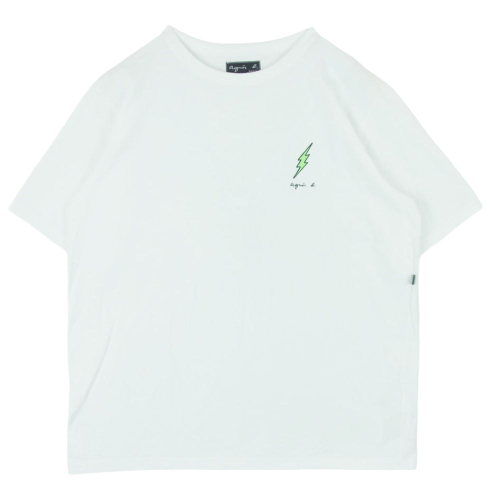 agnes b. アニエスベー EAI1SPF6 V.A. Fragment フラグメント バックロゴ 半袖 Tシャツ カットソー ホワイト系 M【中古】