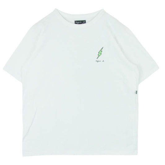 agnes b. アニエスベー EAI1SPF6 V.A. Fragment フラグメント バックロゴ 半袖 Tシャツ カットソー ホワイト系 M【中古】
