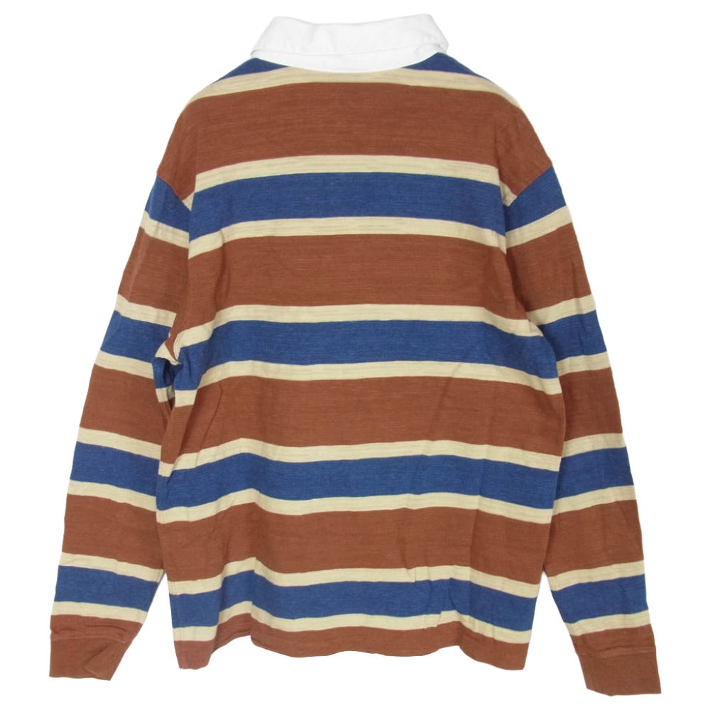 ラグビー patagonia ラガーシャツ M ブラウン ストライプ