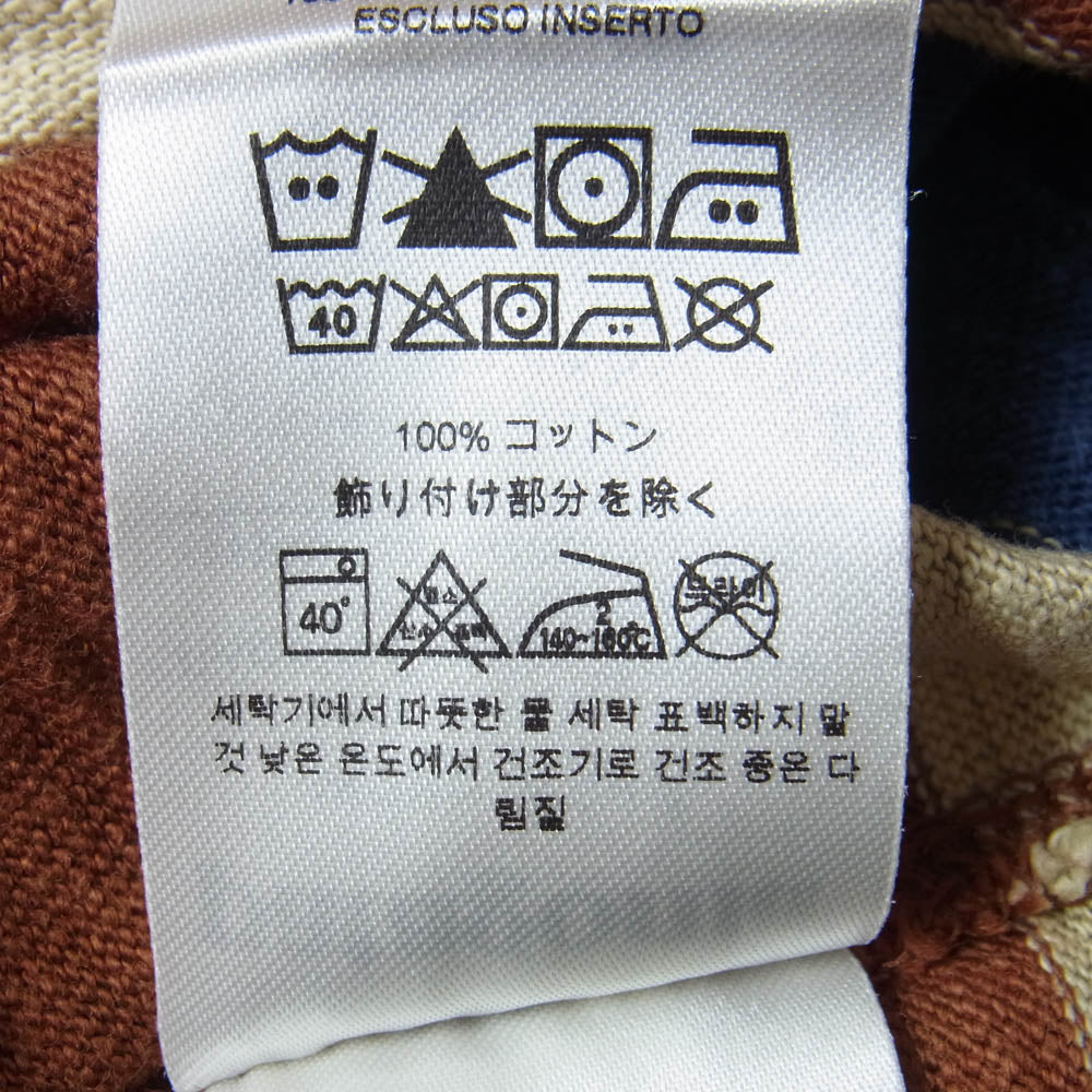 patagonia パタゴニア STY53860FA19 刺繍ロゴ ストライプ柄 ボーダー コットン ラガーシャツ ブラウン系 M【中古】