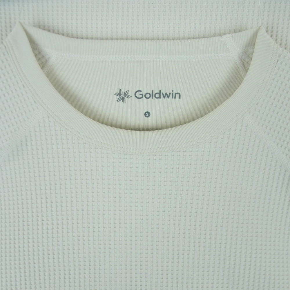 Goldwin ゴールドウィン GL45142 ワッフル ライト ロングスリーブ 長袖 カットソー Tシャツ アイボリー系 3【美品】【中古】